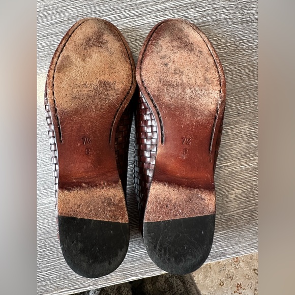Cole Haan Brown Woven Leather Tassel Loafers - Picture 7 of 7